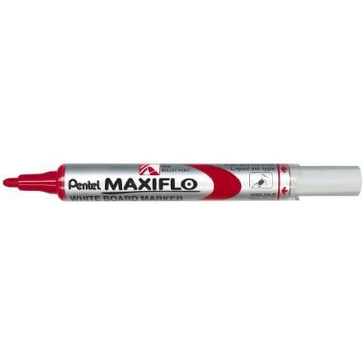 Liquid chalk markers Pentel Maxiflo MWL-5S Red 12 Units