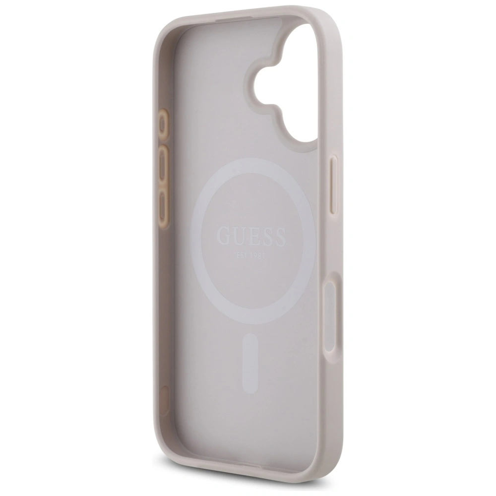 Guess HC PU 4G Small 4G and Classic Apple iPhone 16 MagSafe pink
