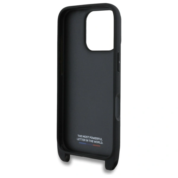 BMW BMHCP16L23PSVTK Apple iPhone 16 Pro hardcase M Edition Carbon Tricolor Lines & Strap black