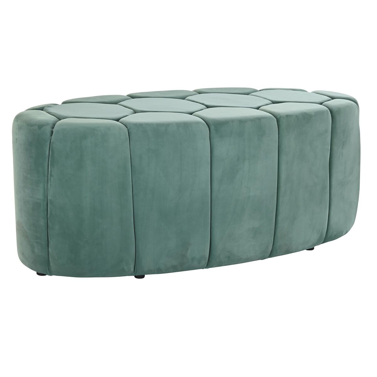 Bench DKD Home Decor   Polyester Green MDF Wood (122 x 51 x 46,5 cm)