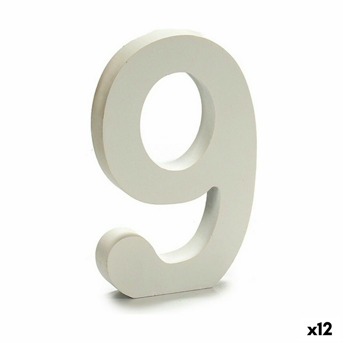 Number 9 Wood White (1,8 x 21 x 17 cm) (12 Units)