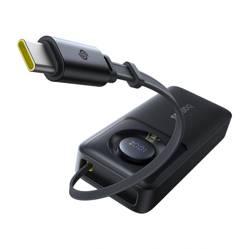 Baseus OS Free2Pull 10000mAh 30W powerbank + built-in USB-C cable (black)