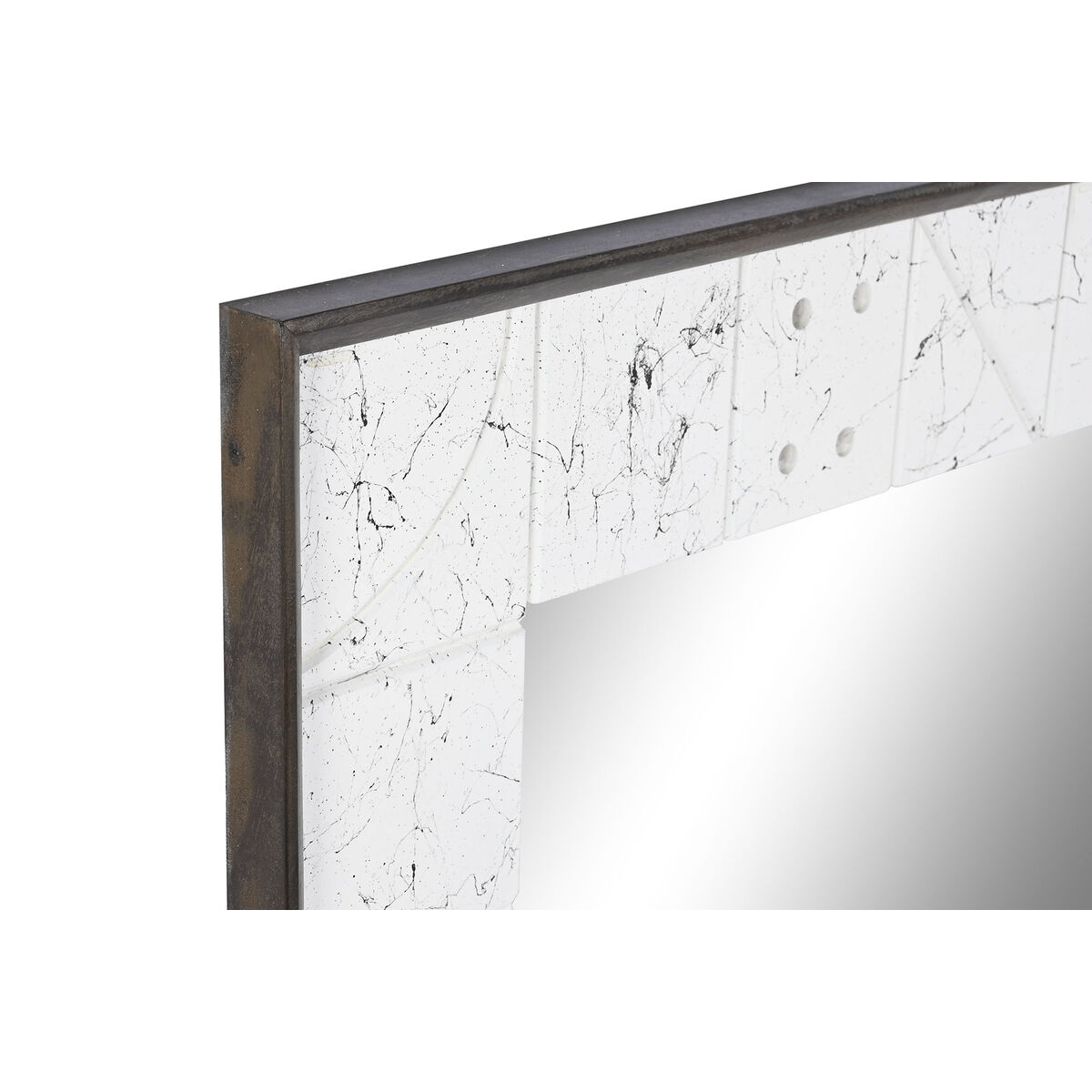 Wall mirror DKD Home Decor 130 x 4 x 70 cm Crystal White Mango wood Modern