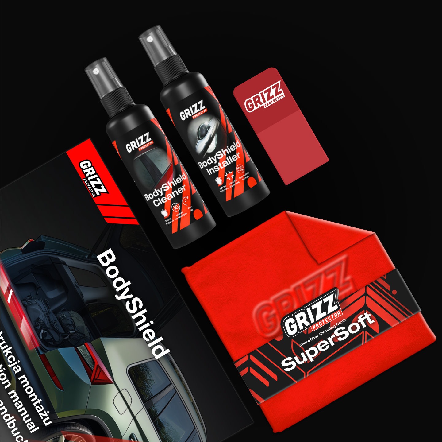 Folia ochronna na słupki GrizzGlass BodyShield do Toyota Corolla Sedan (2022-2026) [4w1]