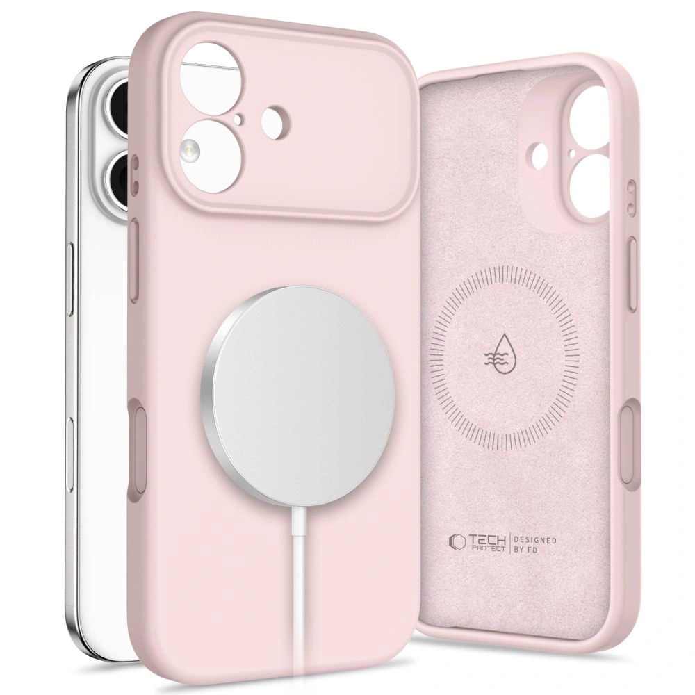 Etui Tech-Protect Silicone MagSafe do Apple iPhone 17 Pink Pearl