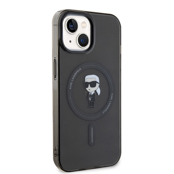Karl Lagerfeld KLHMP15SHFCKNOK Apple iPhone 15 hardcase IML Ikonik MagSafe black