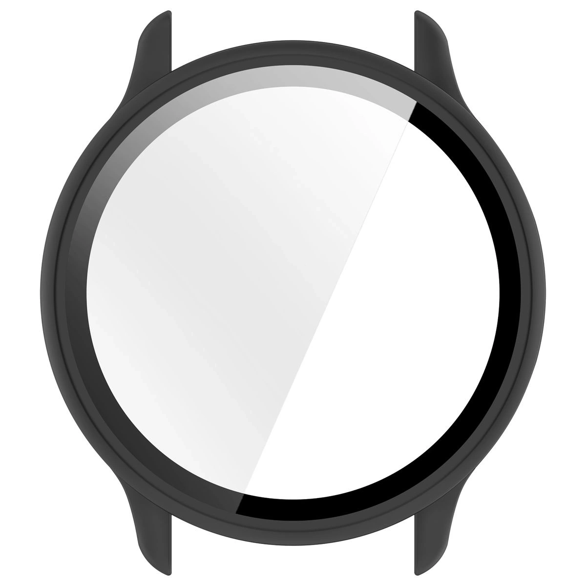 Etui ze szkłem do zegarka Bizon Case+Glass Watch do Garmin Vivoactive 6 czarne matowe