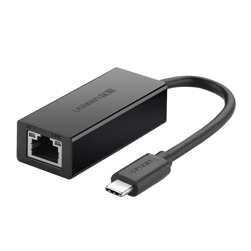 UGREEN 30287 USB-C / RJ45 Ethernet 10/100 Mbps external adapter black