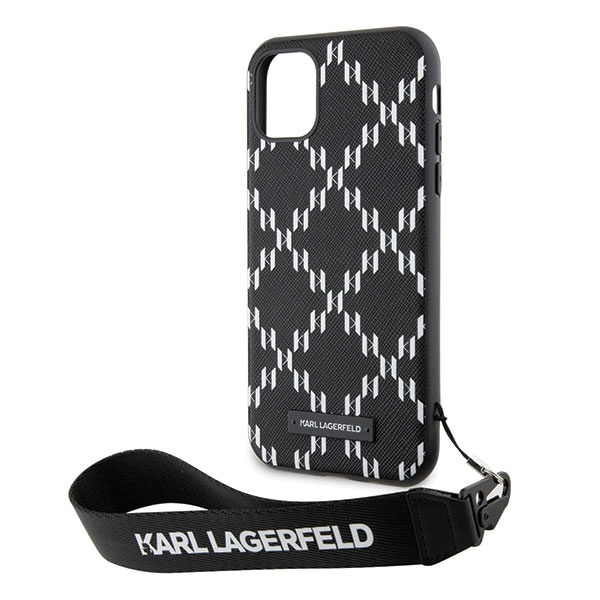 Karl Lagerfeld KLHCN61SAKLMBSK Apple iPhone 11/XR black hardcase Monogram Losange Saffiano