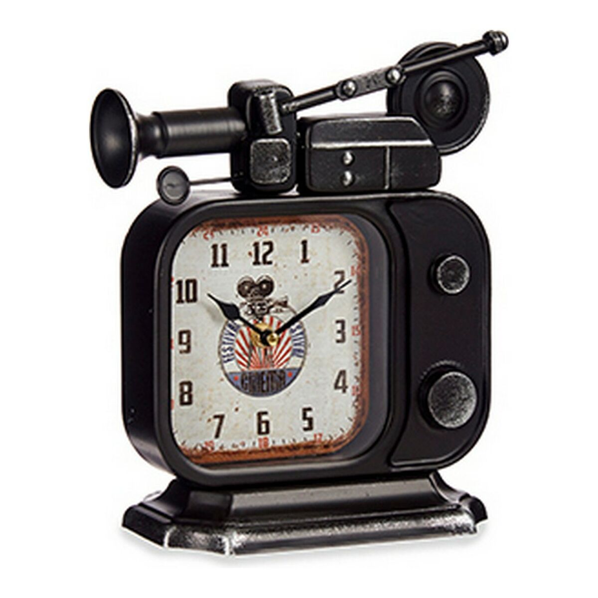 Table clock Camera Metal (10 x 28 x 25 cm)