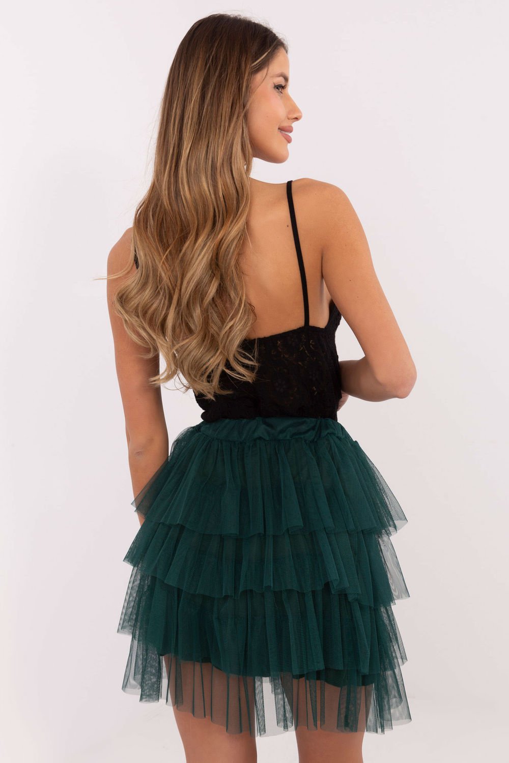  Short skirt model 206146 Och Bella  green
