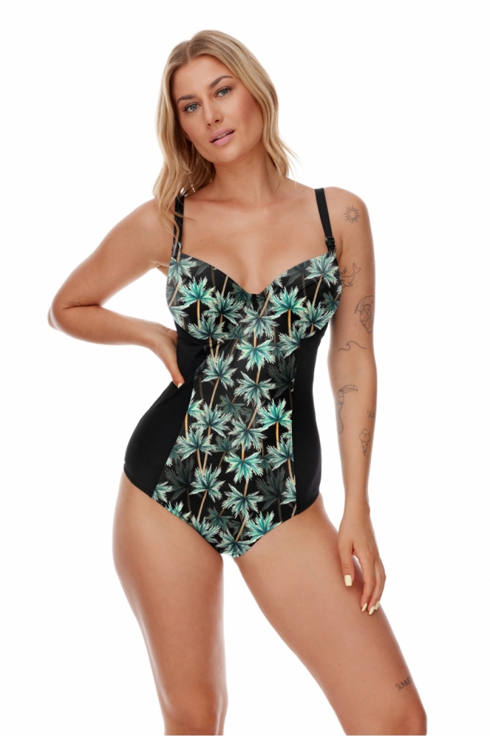  Swimsuit one piece model 181013 Lupo Line  green