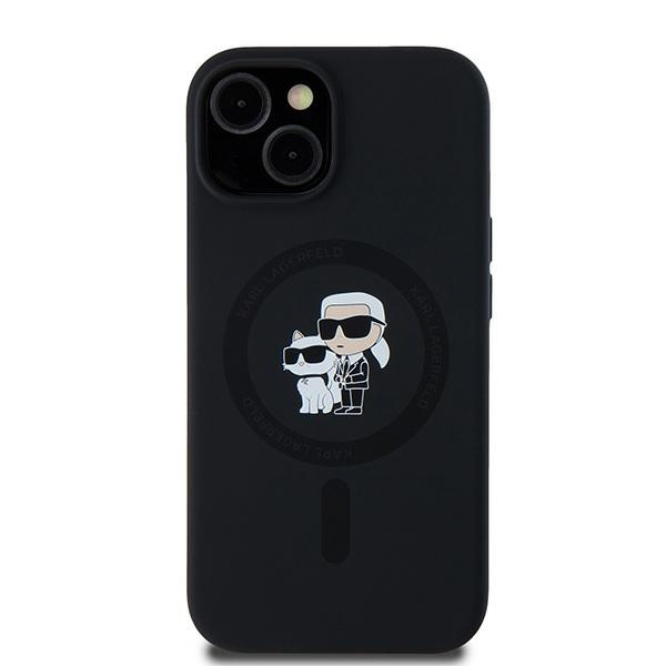 Karl Lagerfeld KLHMP15MSCMKCRHK Apple iPhone 15 Plus / 14 Plus hardcase Silicone Karl & Choupette MagSafe black