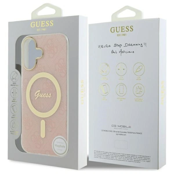 Guess GUHMP16MH4STP Apple iPhone 16 Plus hardcase IML 4G MagSafe pink