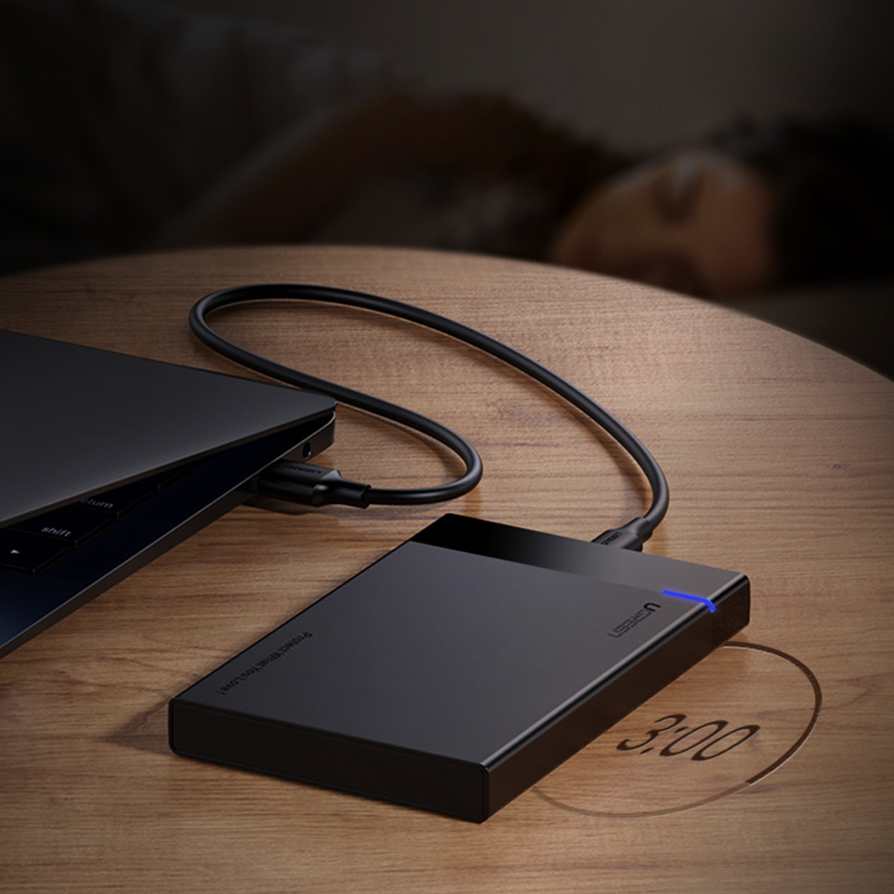 UGREEN US221 HDD/SSD External Case 2,5  SATA 6TB USB-C 3.0 black