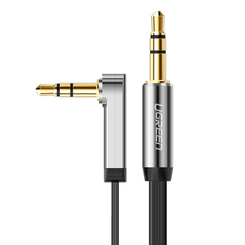 UGREEN AV119 flat angle audio cable AUX mini jack 3.5 mm 0.5 m black