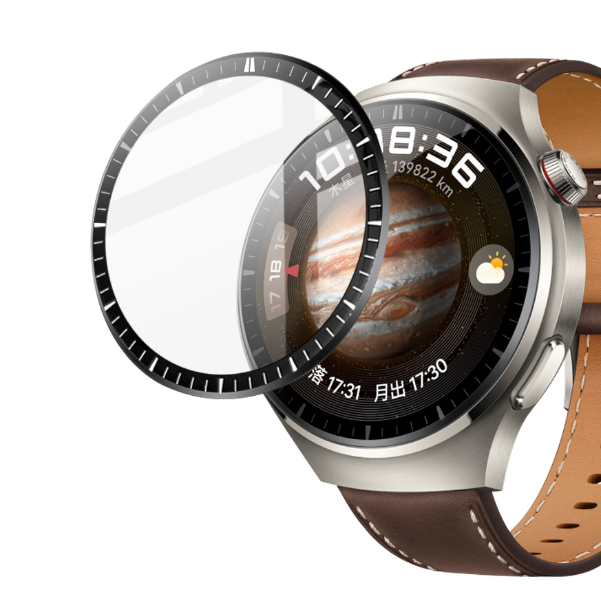 Bizon Glass Watch Edge Hybrid Huawei Watch 4 Pro / 4 Pro Space Edition black