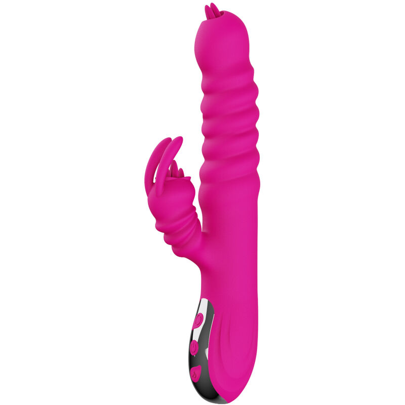 ARMONY - RABBIT DOUBLE TONGUE MULTIFUNCTION VIBRATOR FUCHSIA HEAT EFFECT