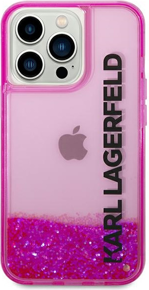 Karl Lagerfeld KLHCP14LLCKVF Apple iPhone 14 Pro pink hardcase Liquid Glitter Elong