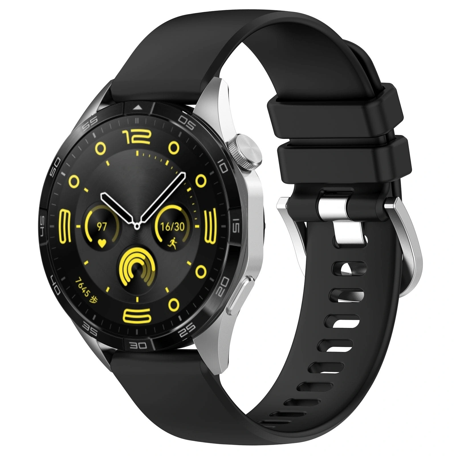 Bizon Strap Watch Silicone Pro Huawei Watch GT 5 Pro 42mm/GT 5 41mm/GT 4 41mm black