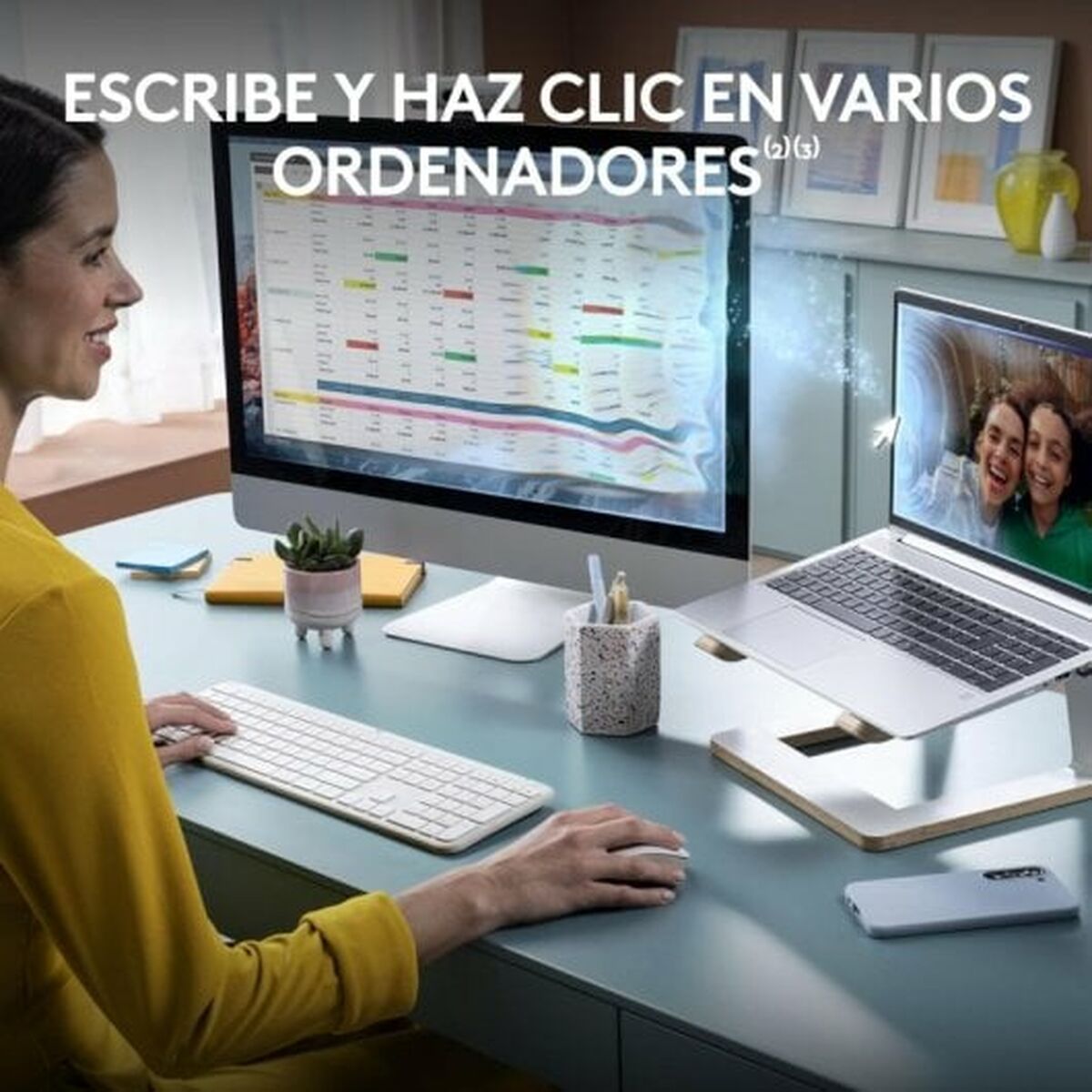 Keyboard and Mouse Logitech 920-012596 White Spanish QWERTY