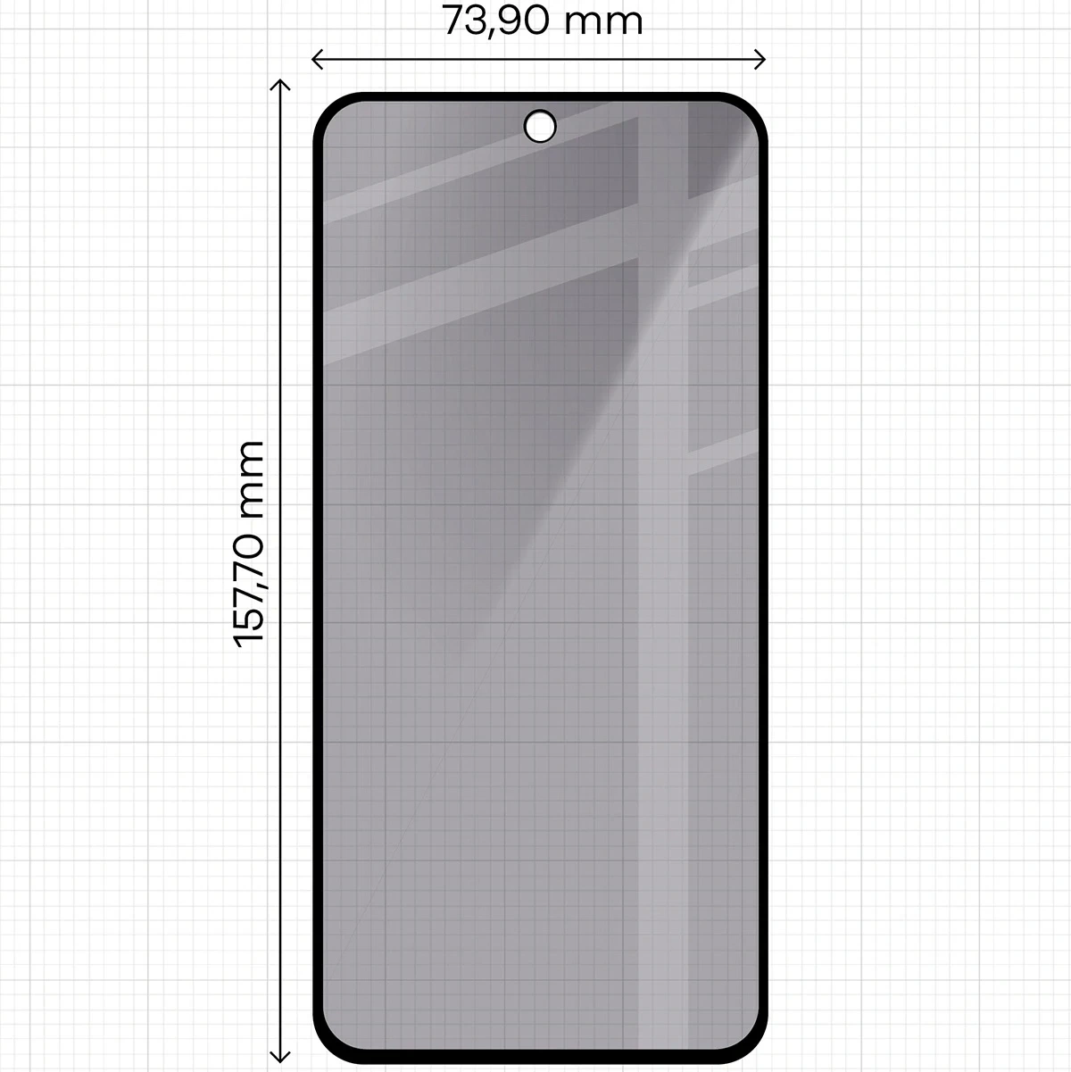 Prywatyzujące szkło hartowane Bizon Glass Edge Shadow Duo do Samsung Galaxy M35 5G / A35 5G / A55 5G przyciemniane z czarną ramką [2 PACK]
