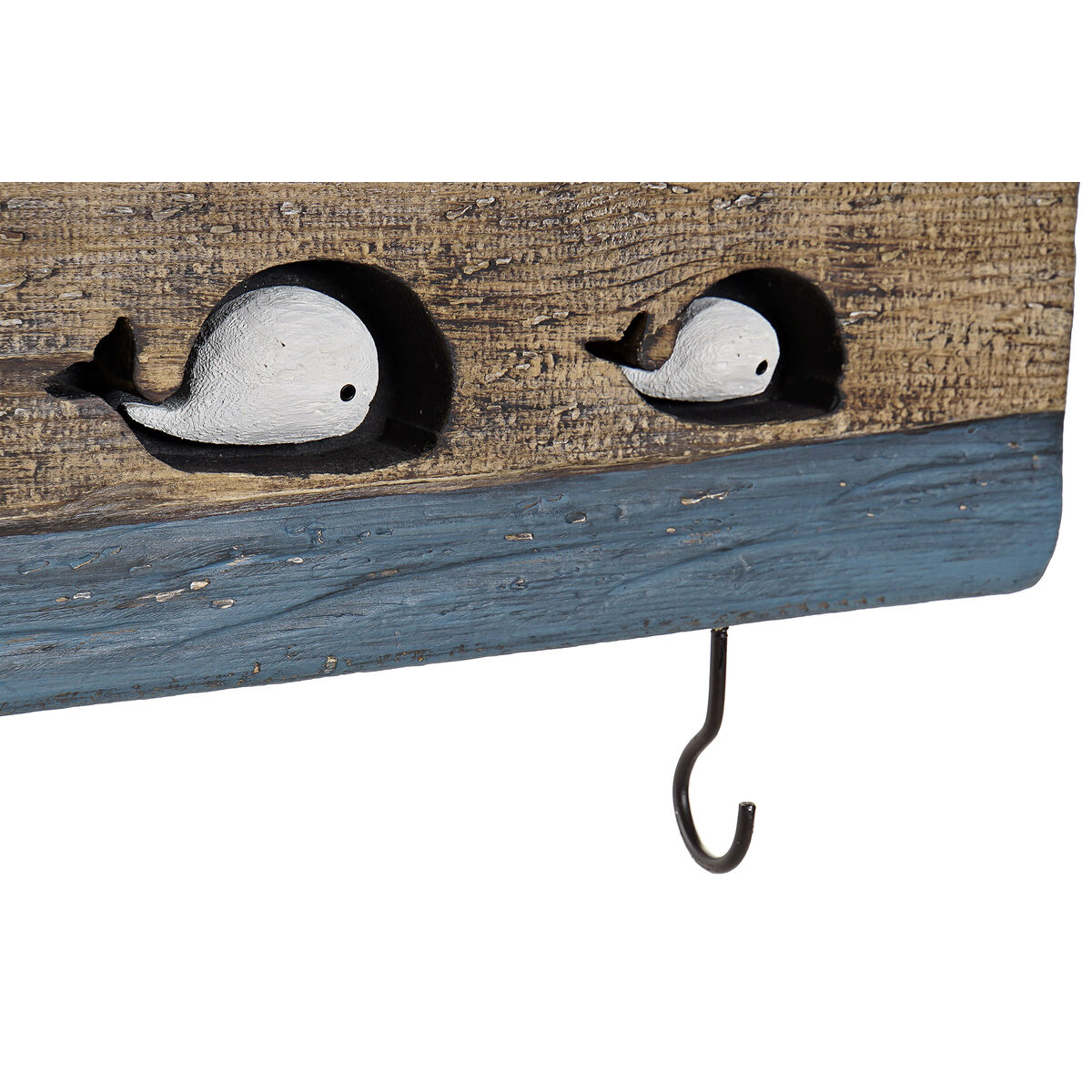 Wall mounted coat hanger DKD Home Decor Aged finish Metal Wood (85 x 4 x 33 cm)