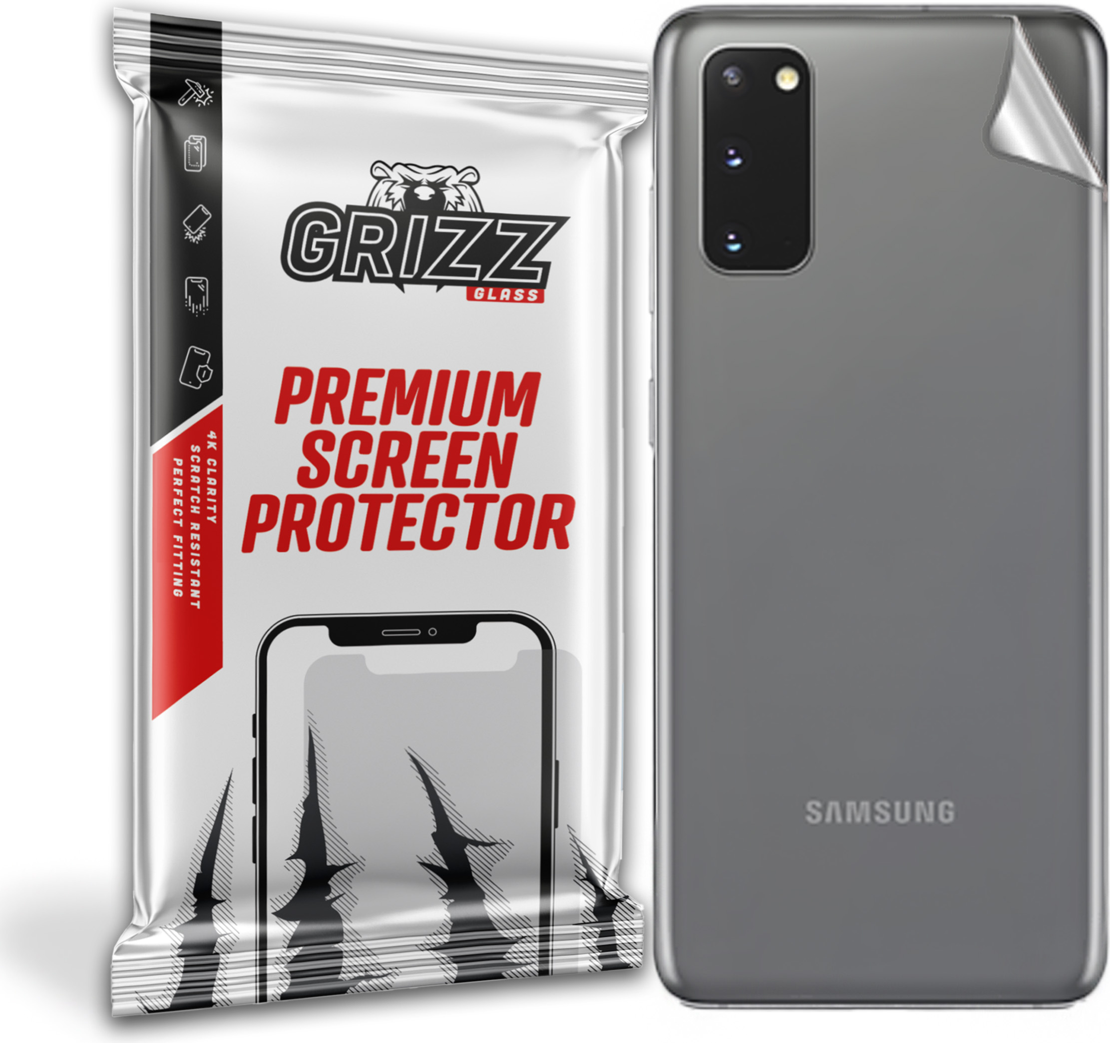 GrizzGlass SatinSkin Samsung Galaxy S20