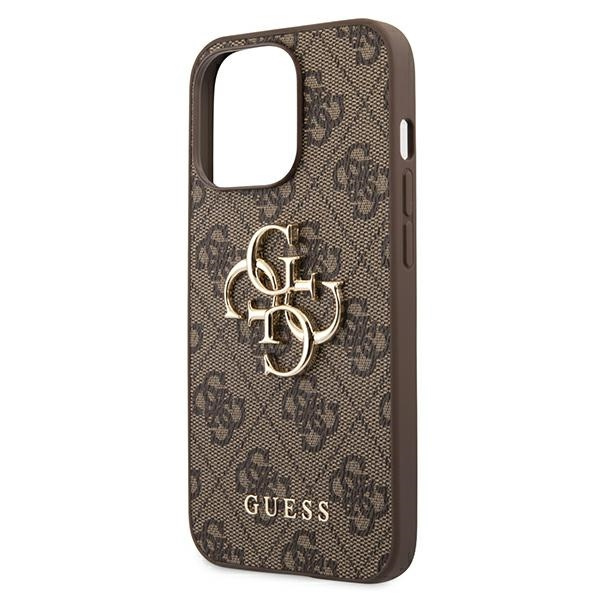 Guess GUHCP13X4GMGBR Apple iPhone 13 Pro Max brown hardcase 4G Big Metal Logo
