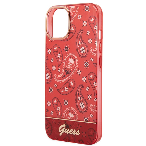Guess GUHCP14MHGBNHR Apple iPhone 14 Plus red hardcase Bandana Paisley
