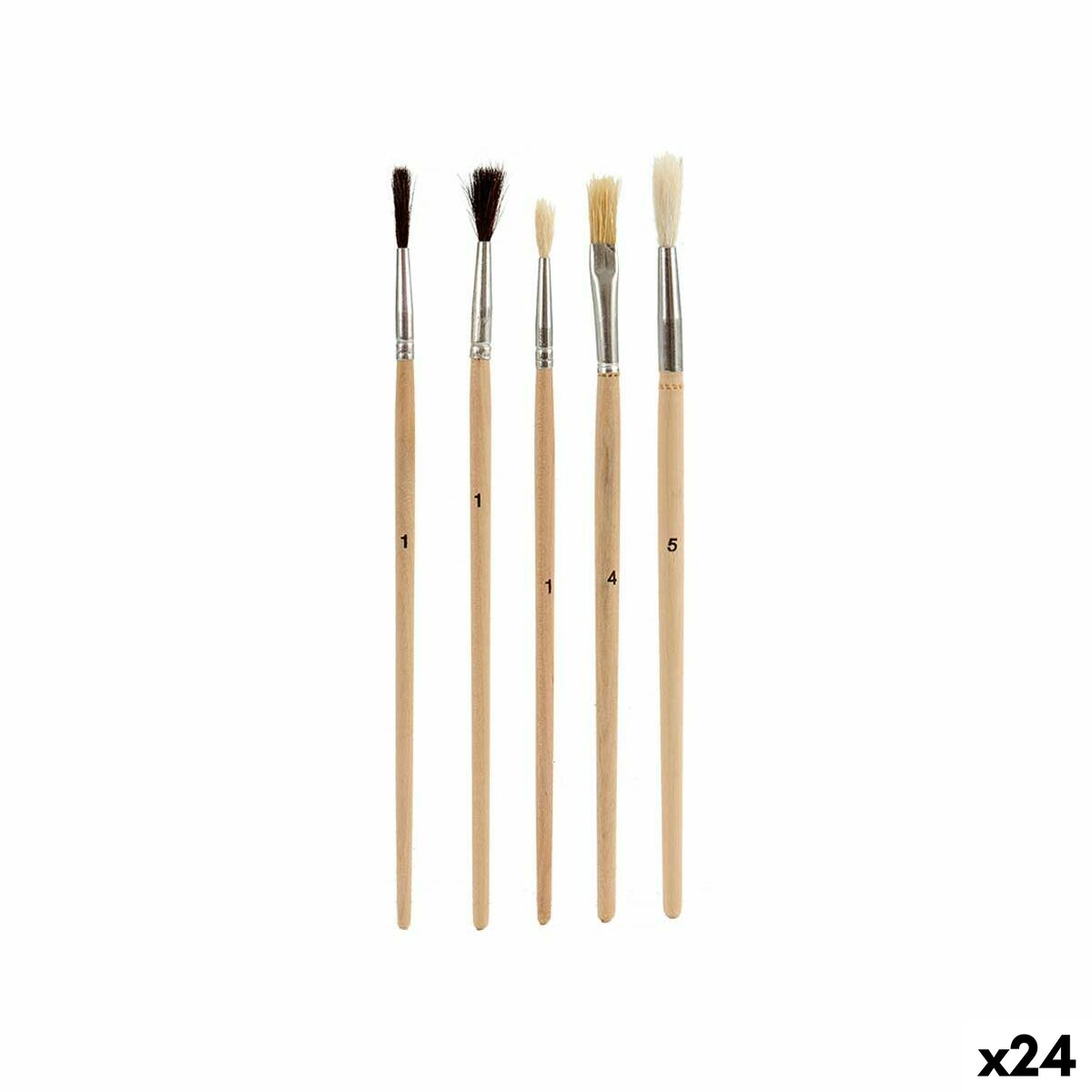 Paintbrushes Pincello AR1607028 Brown Grey Wood Metal (24 Units)