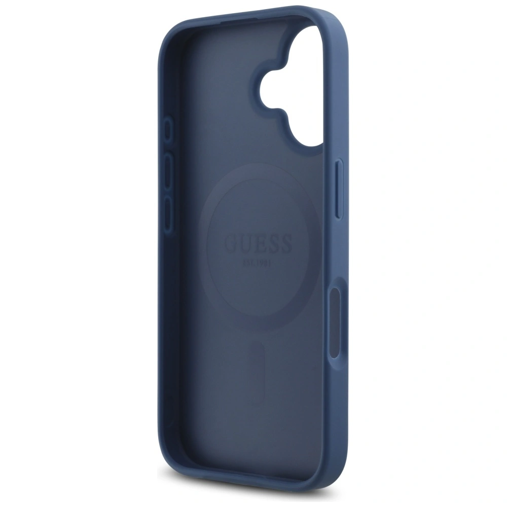 Guess HC PU 4G Small 4G and Classic Apple iPhone 16 MagSafe blue