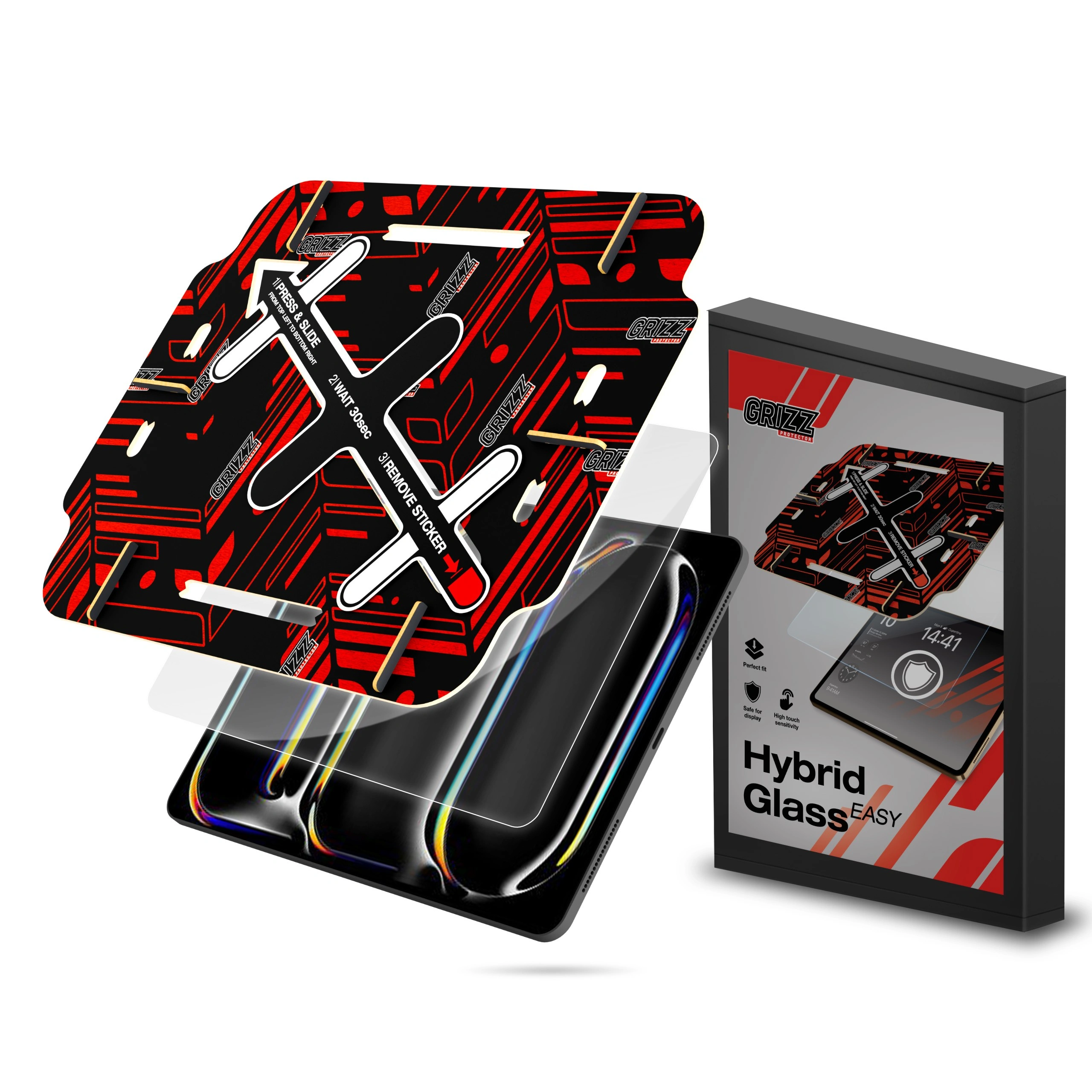 GrizzGlass HybridGlass Easy Hybrid Glass for Apple iPad Pro 7th 13"
