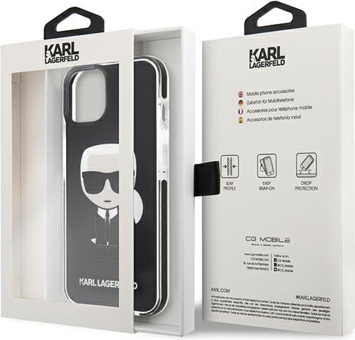 Karl Lagerfeld KLHCP13STPEIKK Apple iPhone 13 mini hardcase black Iconik Karl