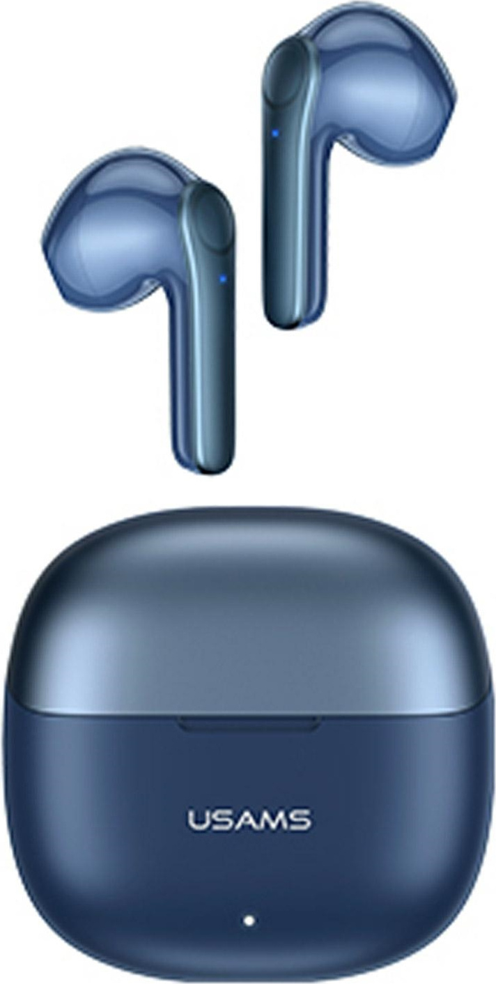 USAMS Earphones Bluetooth 5.1 TWS XH Series Dual mic blue BHUXH03