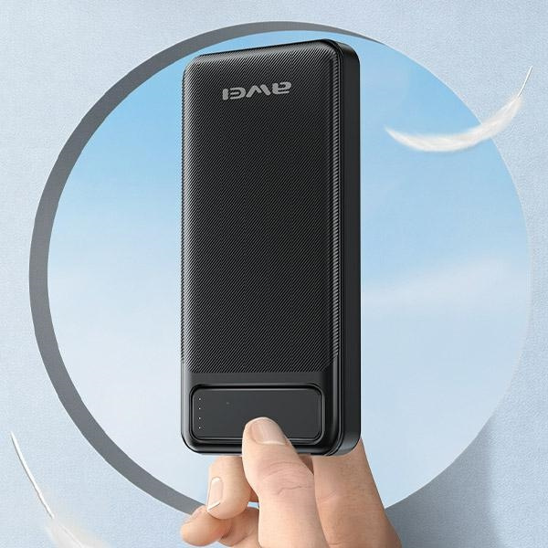 AWEI P5K powerbank 2xUSB-A, 2xUSB-C 10000mAh 2.1A black