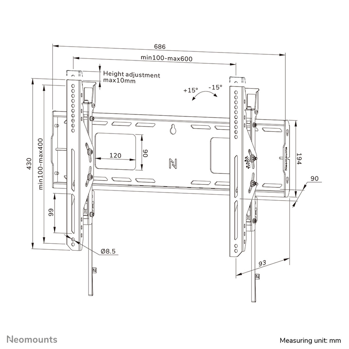 TV Mount Neomounts WL35-750BL16 42" 86" TV Mount Neomounts WL35-750BL16 42" 86"