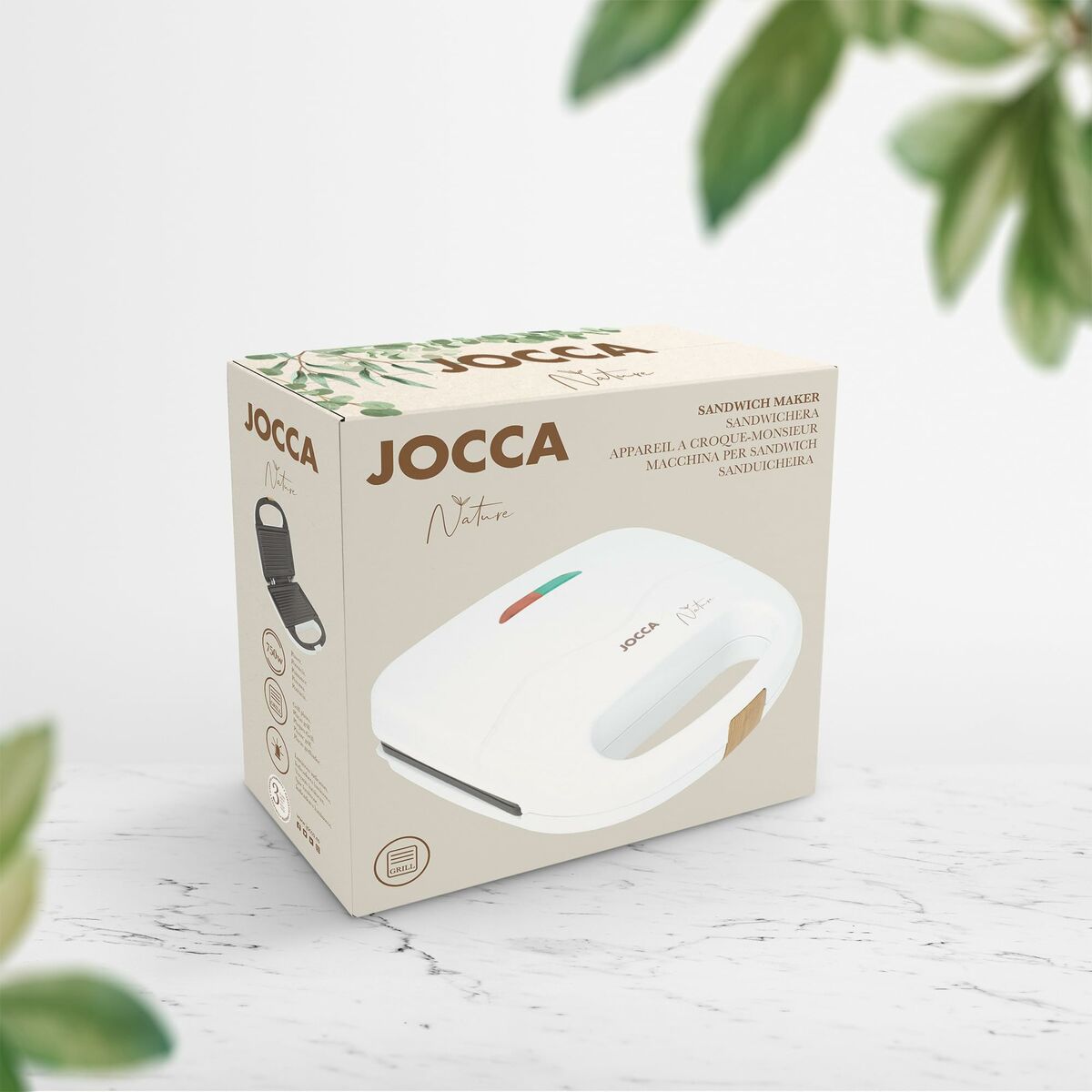 Sandwich Toaster Grill JOCCA Naturaleza White Sandwich Toaster Grill JOCCA Naturaleza White