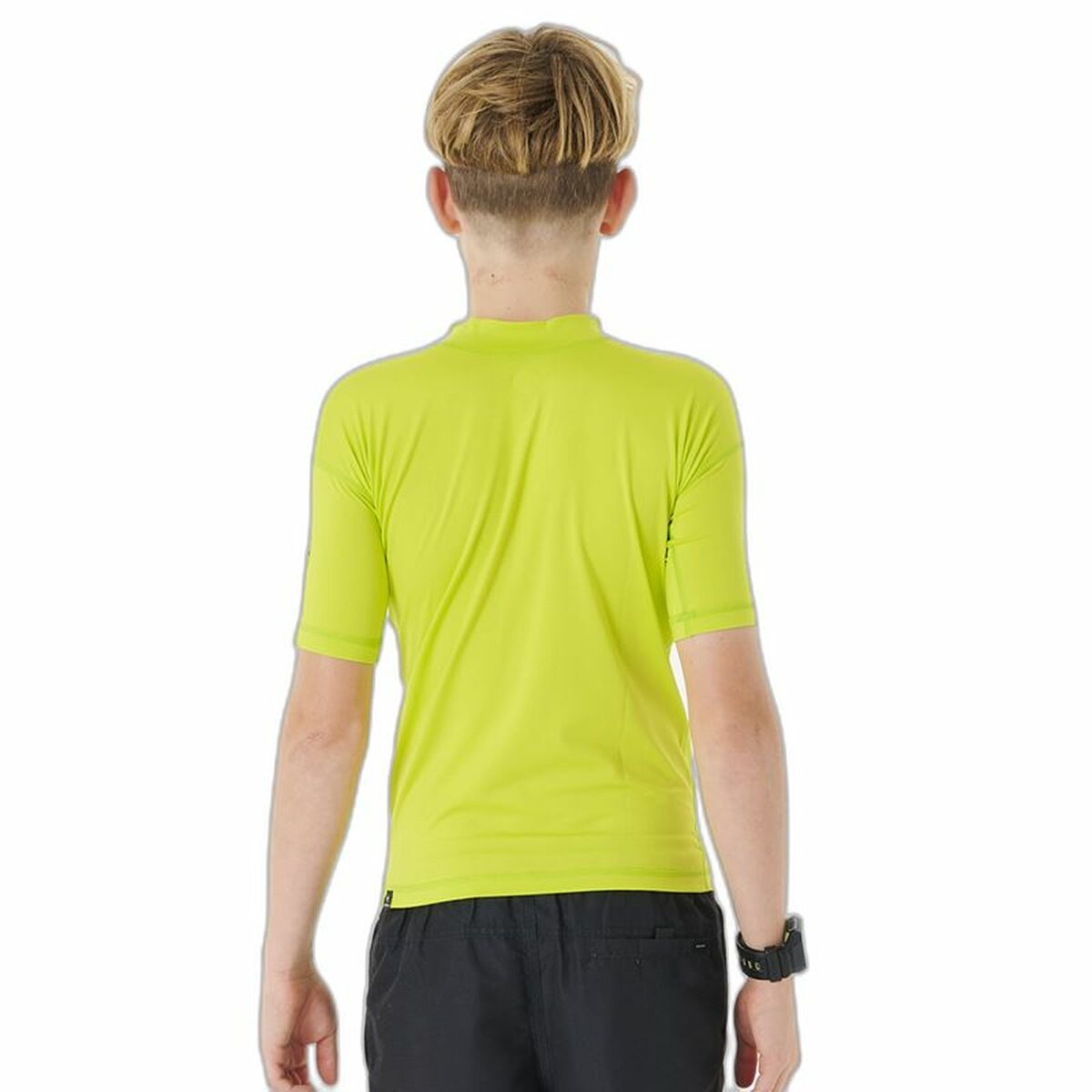 T-shirt Rip Curl Corps S/S Rash Yellow Surf Lycra