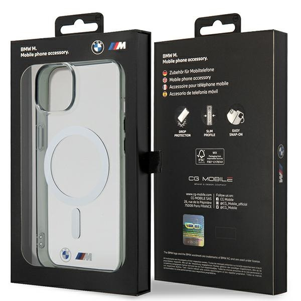 BMW BMHMP14SHCRS Apple iPhone 14 transparent hardcase Silver Ring MagSafe