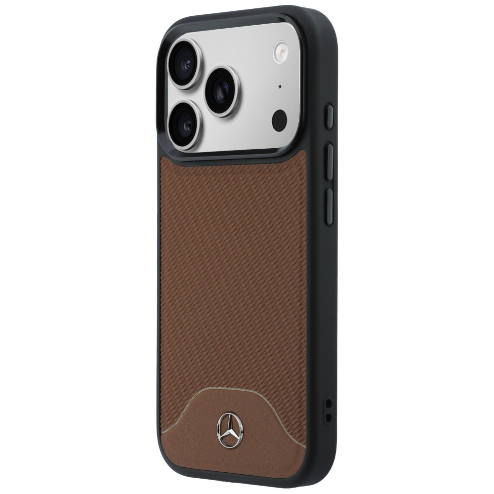 Etui Mercedes Leather Wood Effect and Curve MagSafe do Apple iPhone 17 Pro camel