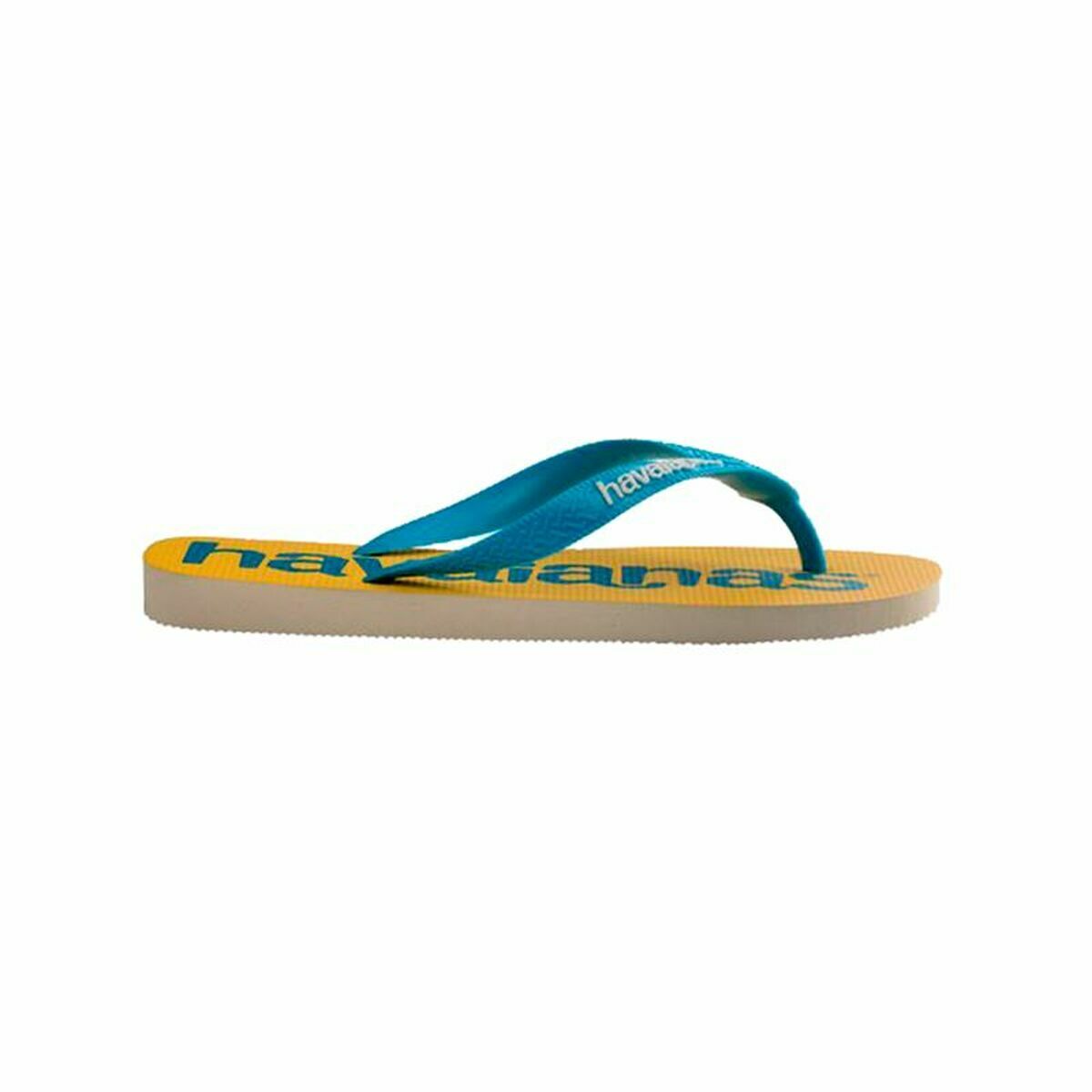 Women's Flip Flops Havaianas Top Logomania Blue Yellow