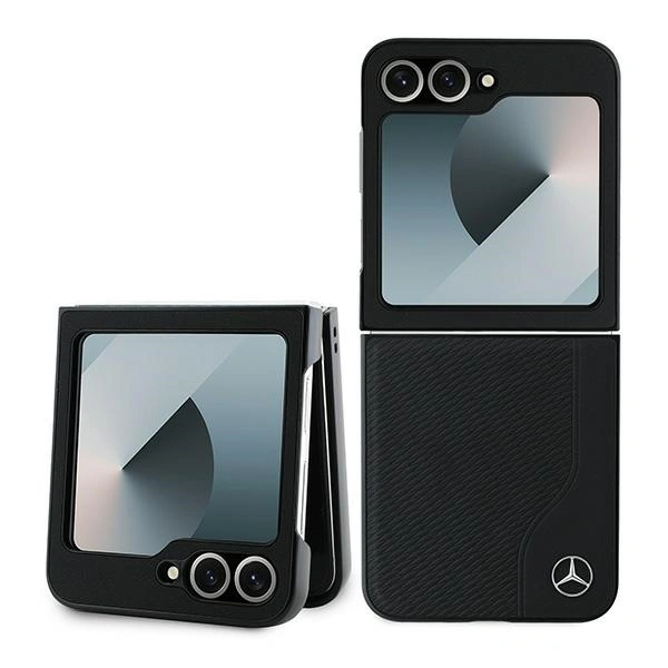 Mercedes MEHMZF623RBGVK Samsung Galaxy Z Flip6 Leather Wood Imitation MagSafe black