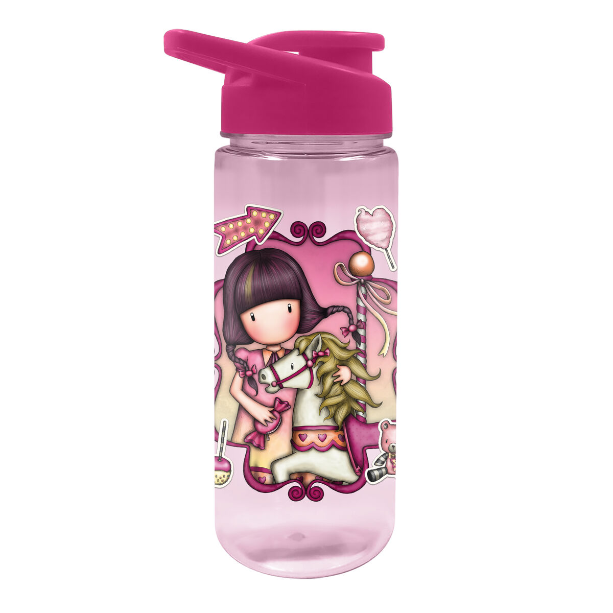 Butelka wody Gorjuss Carousel Różowy PVC (500 ml)