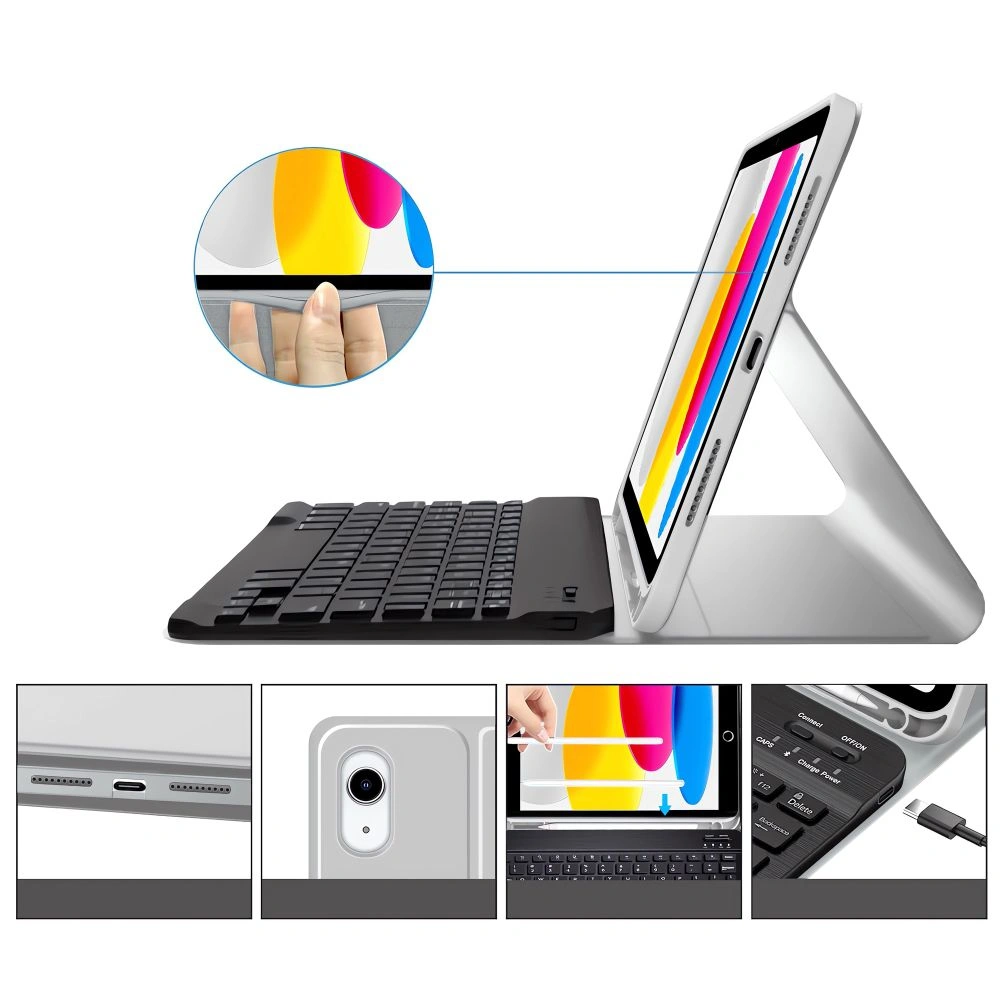 Etui z klawiaturą Tech-Protect SmartCase Pen + Keyboard Apple iPad Air 10.9 2022 (5. generacji) / iPad Air 11 2025 (7. generacji) Grey