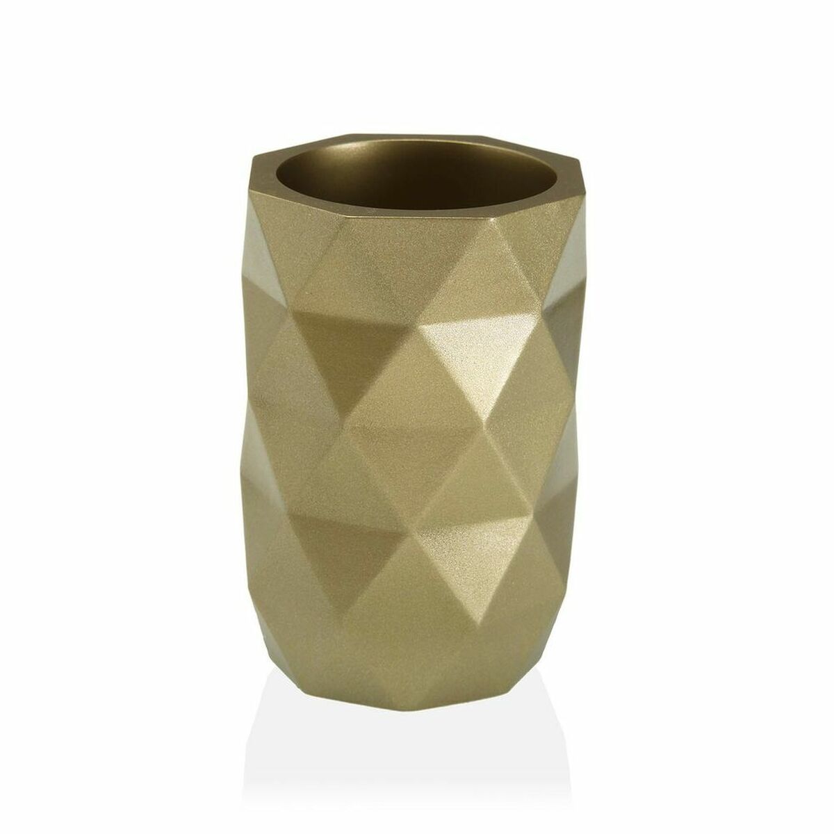 Stojak na szczoteczki do zębów Versa  DIAMOND Żółty Żywica (7,4 x 10,6 x 7,4 cm)
