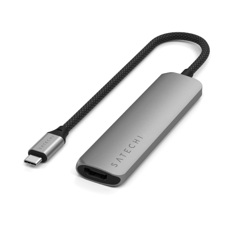 Satechi 4-in-1 HUB USB-C Slim Multiport Adapter 4K USB-C / 2xUSB-A, USB-C, 4K HDMI space grey
