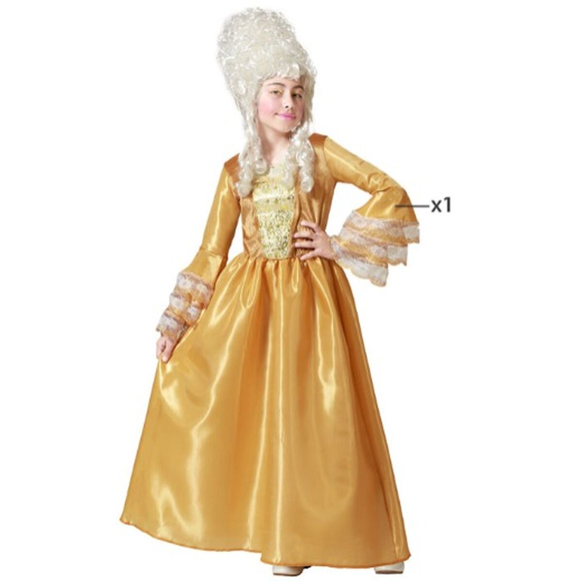Costume for Children Female Courtesan Golden Costume for Children Female Courtesan Golden