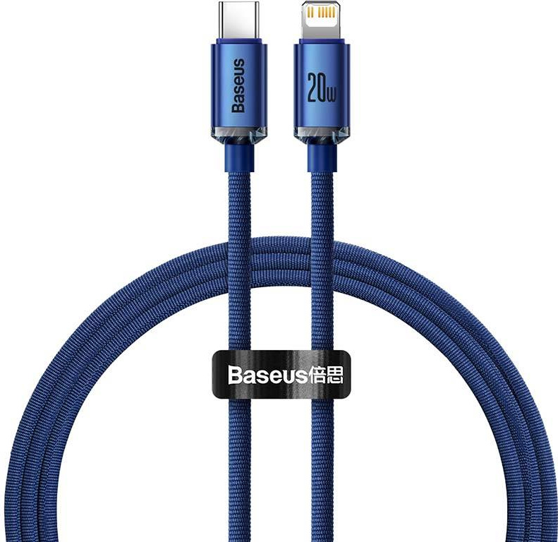 Baseus Crystal cable USB-C to Lightning, 20W, 1.2m (blue)