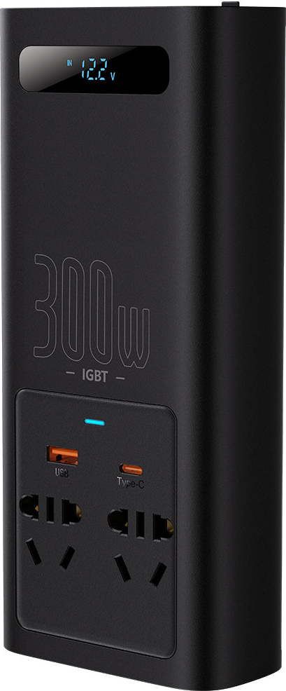 Baseus IGBT Car Inverter Inverter 300W 220V (CN / EU Plug) Black